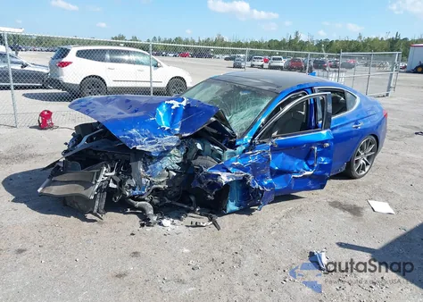 2019 Genesis G70 3.3T Advanced z USA, uszkodzony, nr VIN KMTG34LE2KU022342